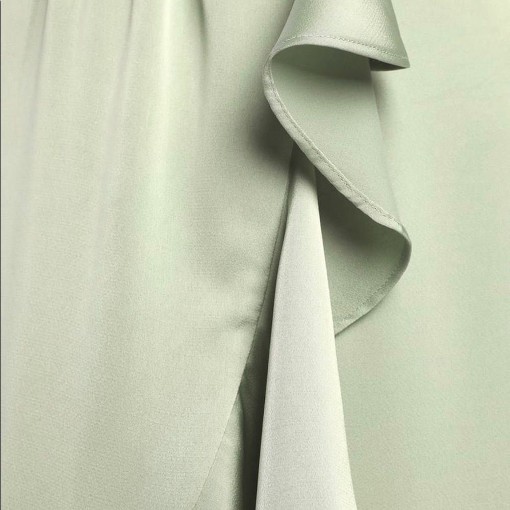 Lulu's Sage Green Ruffle Maxi Dress - Picture 2 of 5